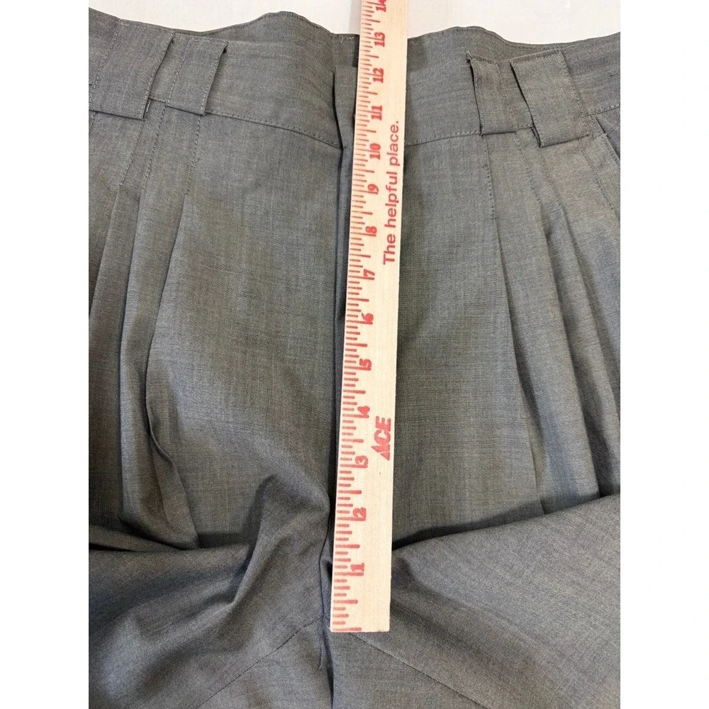 Gianni Versace VTG Mens Gray 100% Lana Wool Triple Pleated Trousers Italy 31x30